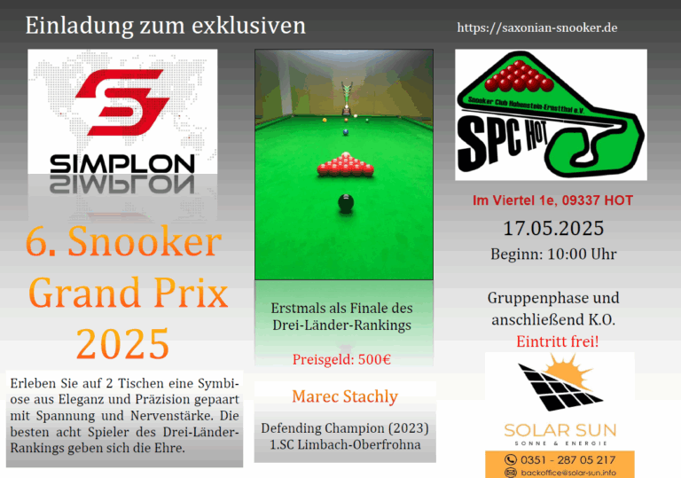 6.SIMPLON Snooker Grand-Prix